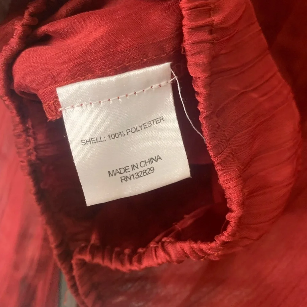 NWT House of Harlow 1960 x Revolve Burgundy XXS Cropped Peasant Style Top - Picture 7 of 9